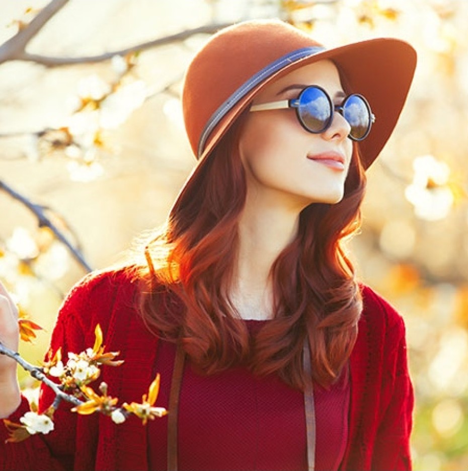 Frau im Frühling